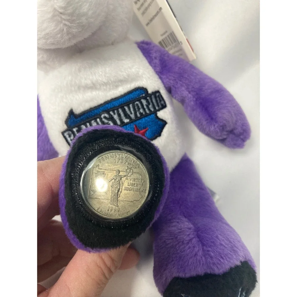 Pennsylvania State Quarter Warman's Book Souvenir Plush Bear Toy Collectible‎